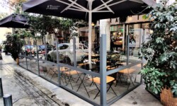 Διαχωριστικά αλουμινίου εξωτερικών χώρων. Aνεμοφράκτες,ανεμοθραυστες.