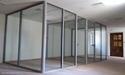 Χώρισμα αλουμινίου με διπλούς υαλοπίνακες single duble glazed laminate