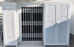 Κατασκευή ντουλάπας για πλυντήριο στεγνωτήριο από προφίλ & λαμαρίνα αλουμινίου. Ντουλάπα αλουμίνιου