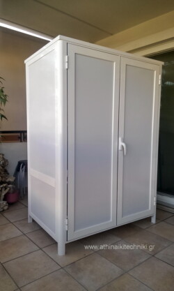 Δίφυλλη ανοιγομενη βαρως τύπου αλουμινίου Ντουλάπα